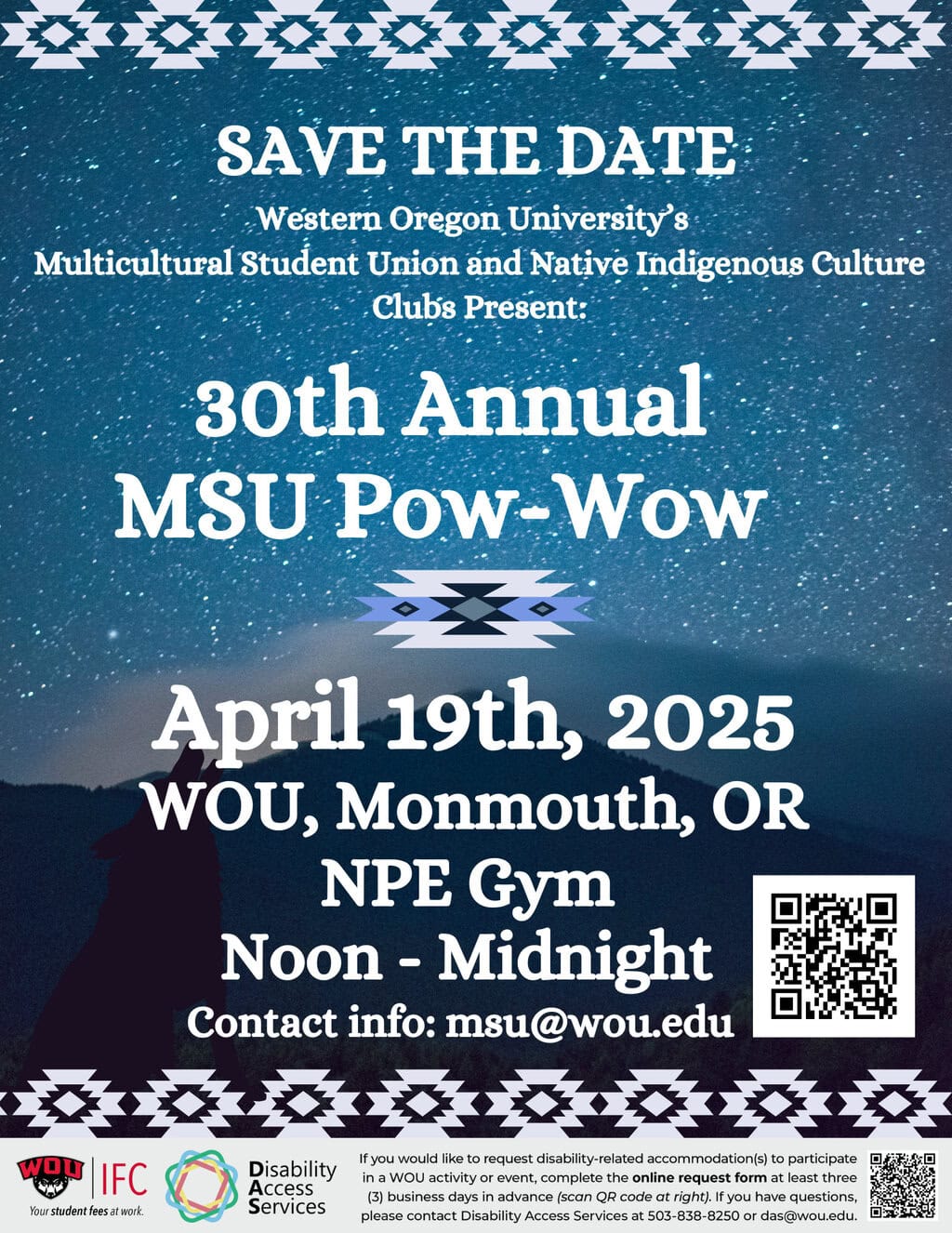 Western Oregon University 30th Annual MSU Pow Wow 2025