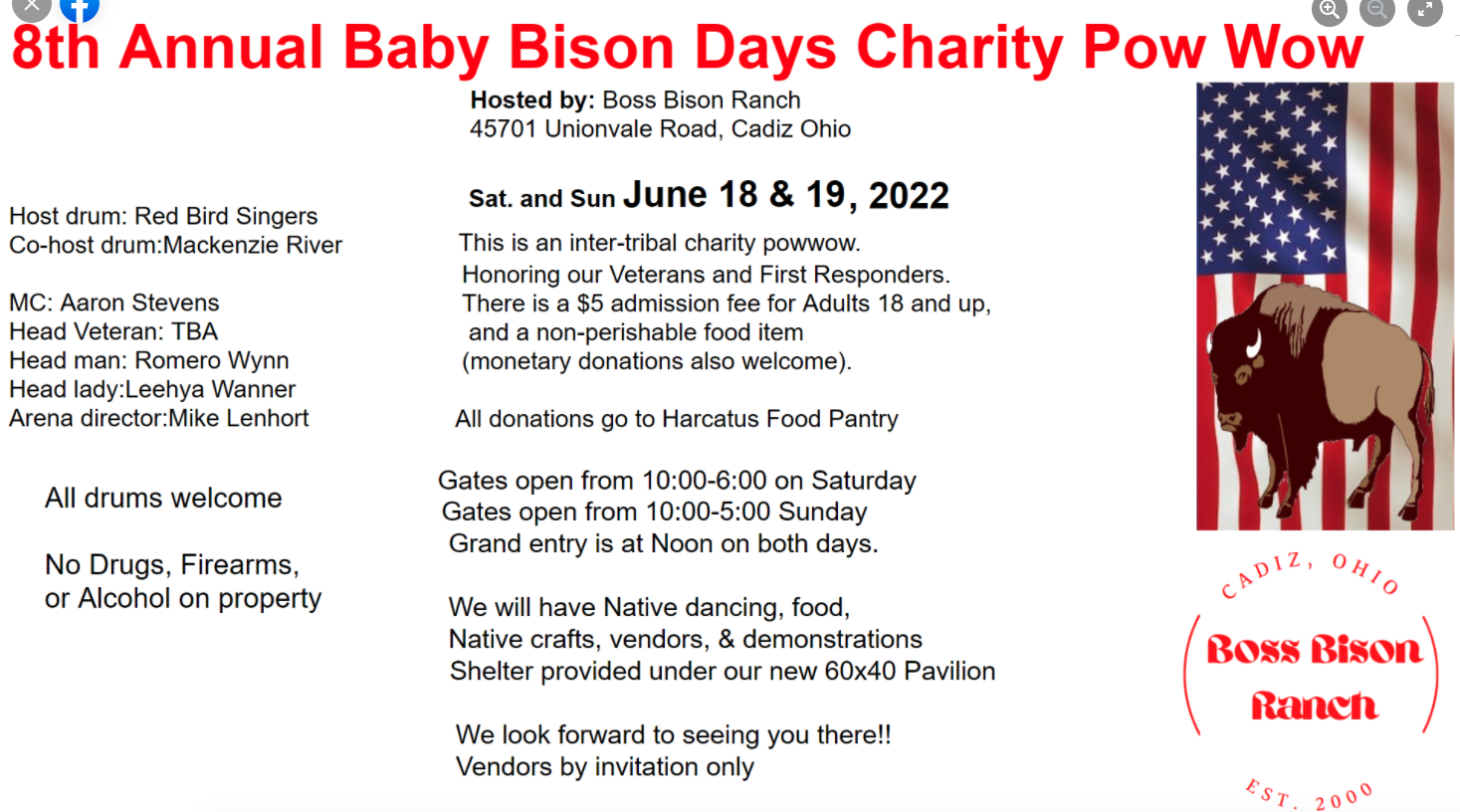 Baby Bison Days Charity Pow Wow 2022