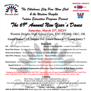 69th Annual Oklahoma City Pow Wow Club New Years Dance 2022 **RESCHEDULED**