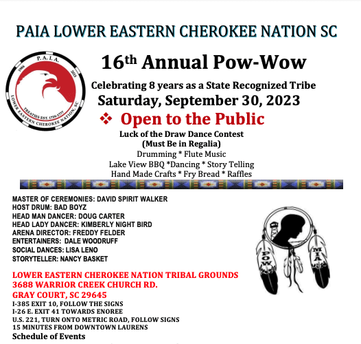 PAIA Lower Eastern Cherokee 16th Annual Pow Wow 2023
