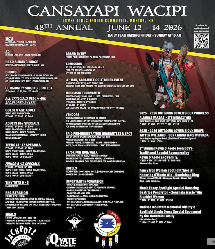 48th Annual Cansayapi Wacipi 2026