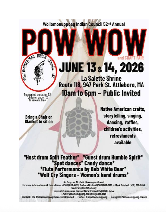 52nd Annual Wollomonuppoag Indian Council Pow Wow 2026