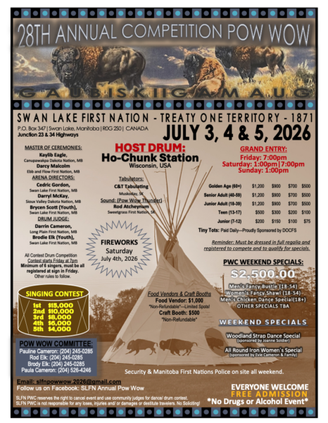 Swan Lake First Nation 28th Annual Competition Pow Wow 2026