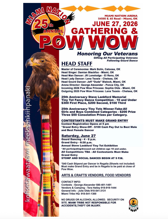 25th Annual Miami Nation Pow Wow 2026
