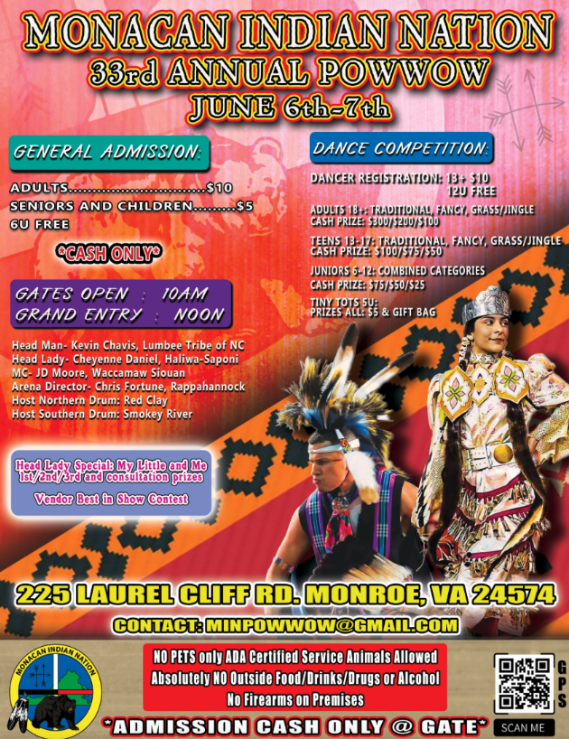 Monacan Indian Nation 33rd Annual Nation Pow Wow 2026
