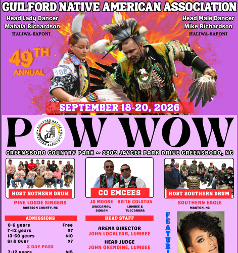 Guilford Native American Association 49th Annual Pow Wow 2026