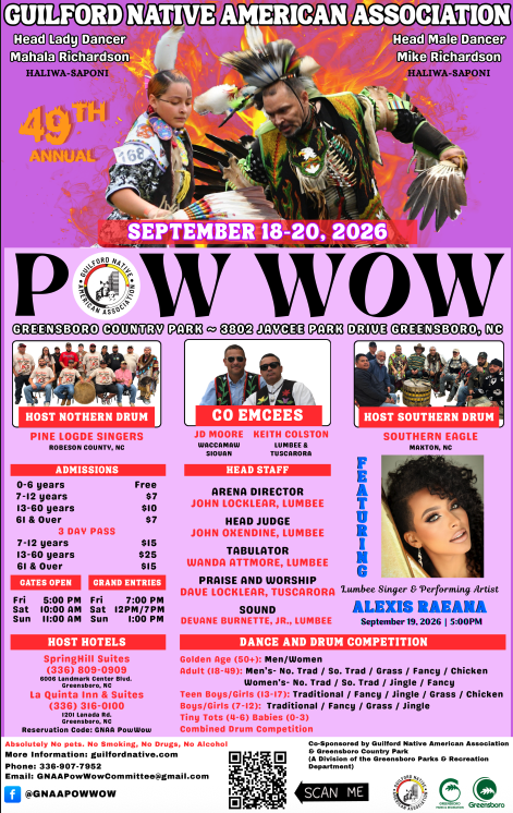 Guilford Native American Association 49th Annual Pow Wow 2026
