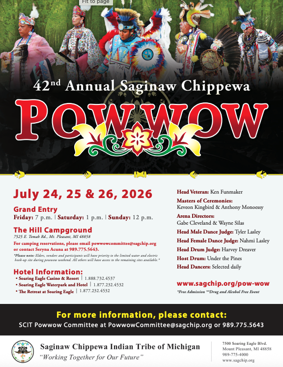 Saginaw Chippewa 42nd Annual Pow Wow 2026