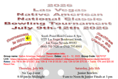 2026 Las Vegas Native American National Classic Bowling Tournament
