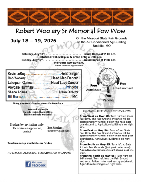 Robert Woolery Sr. Memorial Pow Wow 2026