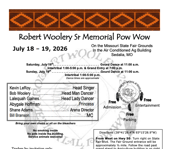 Robert Woolery Sr. Memorial Pow Wow 2026