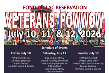2026 Fond Du Lac Band Veterans Pow Wow