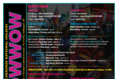 Cherokee National Holiday Pow Wow 2026
