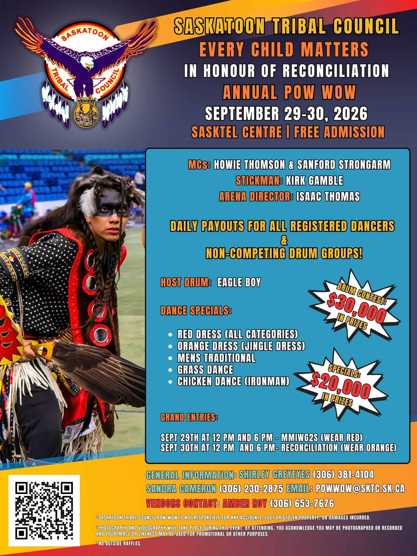 Saskatoon Tribal Council Every Child Matters Annual Pow Wow 2026