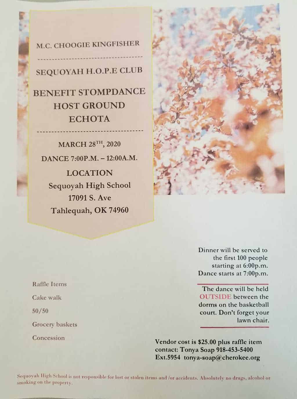 Sequoyah H.O.P.E. Club Benefit Stompdance