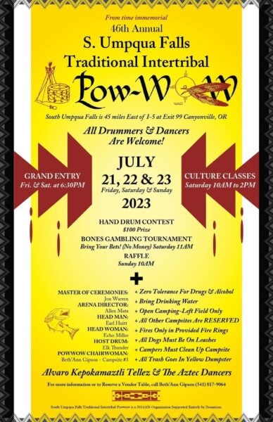 46th Annual South Umpqua Falls Traditional Intertribal Pow Wow 2023