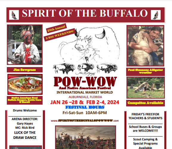 28th Annual Spirit of the Buffalo Pow Wow 2024 2 weekend event Pow