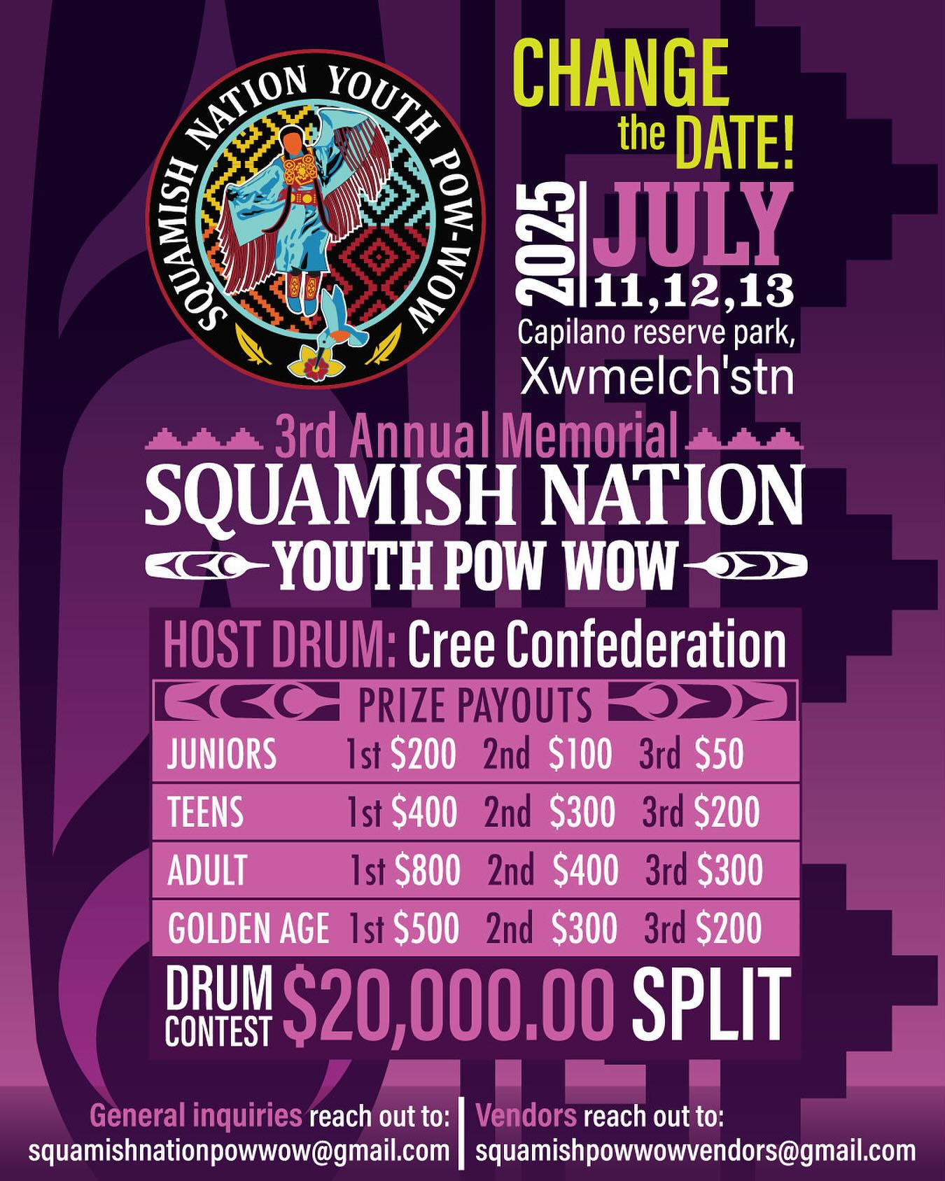 3rd Annual Memorial Squamish Nation Youth Pow Wow 2025