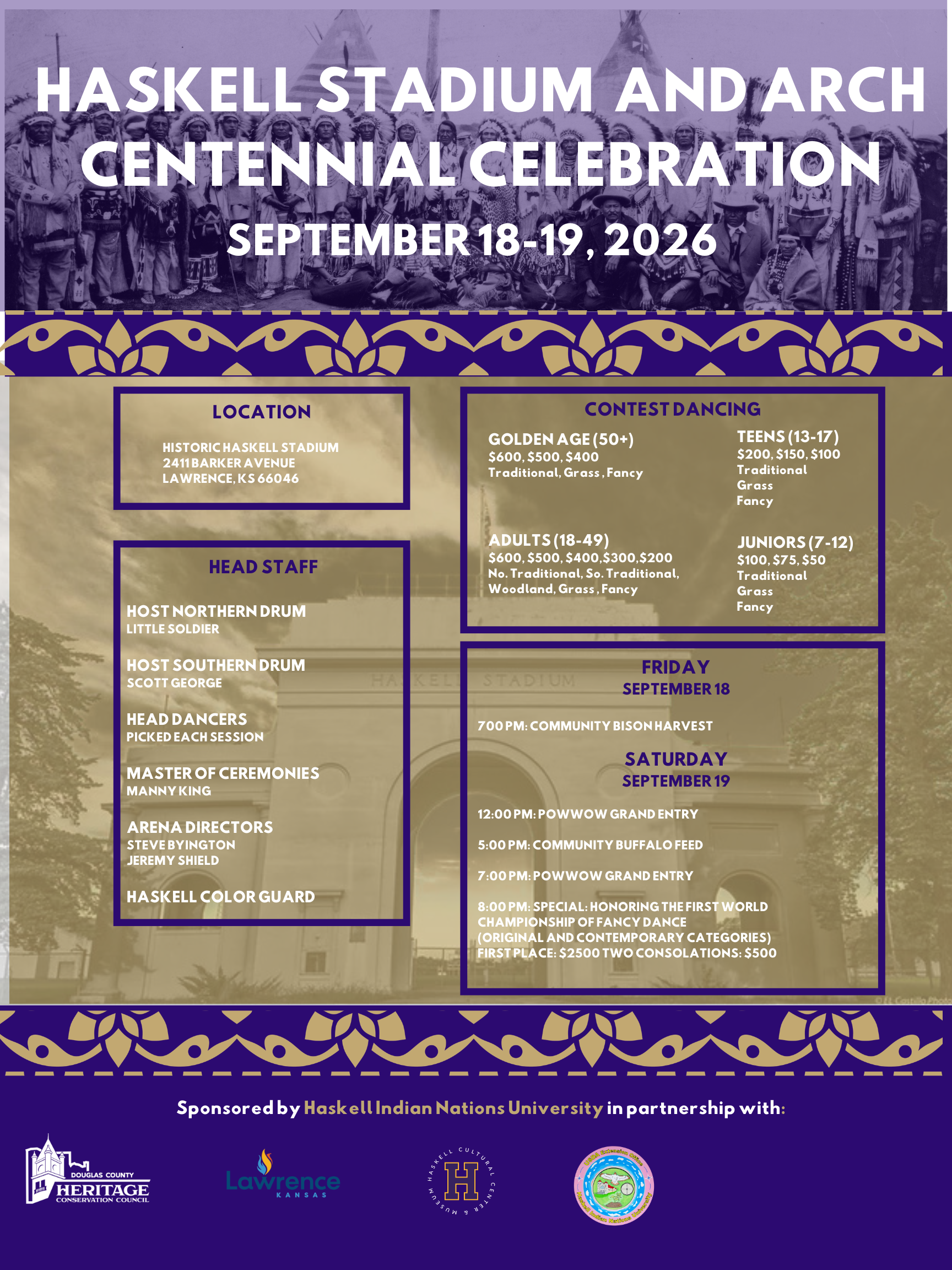 Haskell Stadium and Arch Centennial Celebration 2026