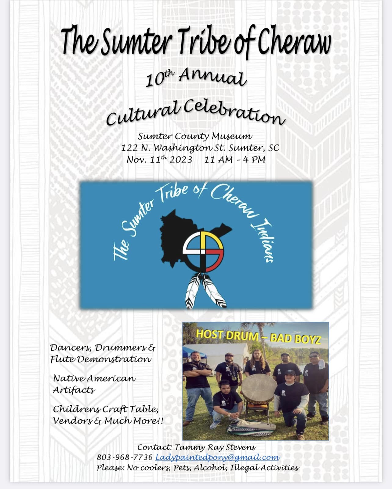 10th Annual Cultural Celebration with The Sumter Tribe of Cheraw 2023