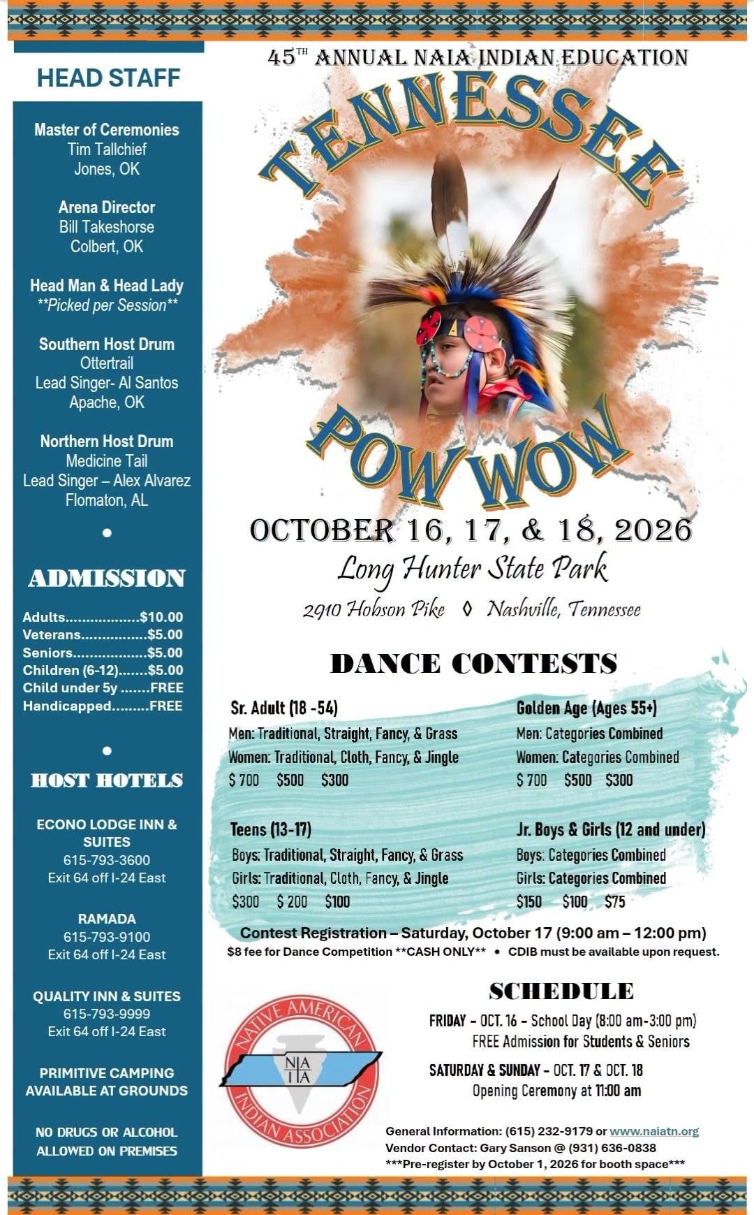 NAIA 45th Annual Indian Education Tennessee Pow Wow 2026