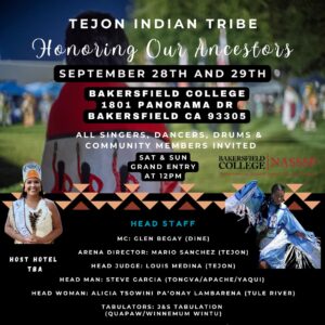 Tejon Indian Tribe Honoring Our Ancestors 2024