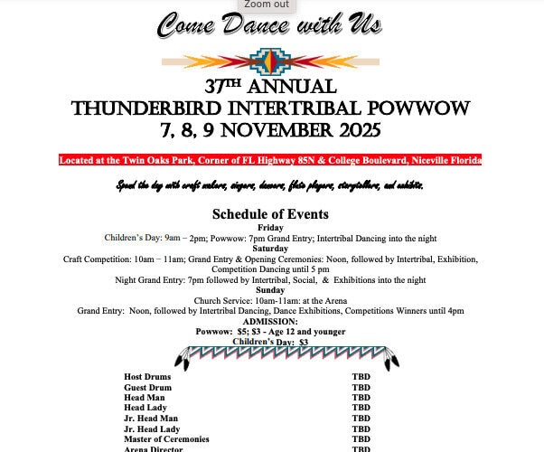 36th Annual Thunderbird Intertribal Pow Wow 2025