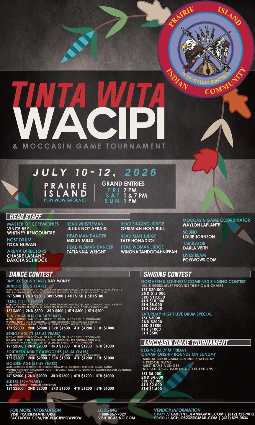 Prairie Island Tinta Wita Wacipi 2026
