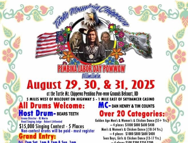 Turtle Mountain Chippewa Pembina Labor Day Pow Wow 2025