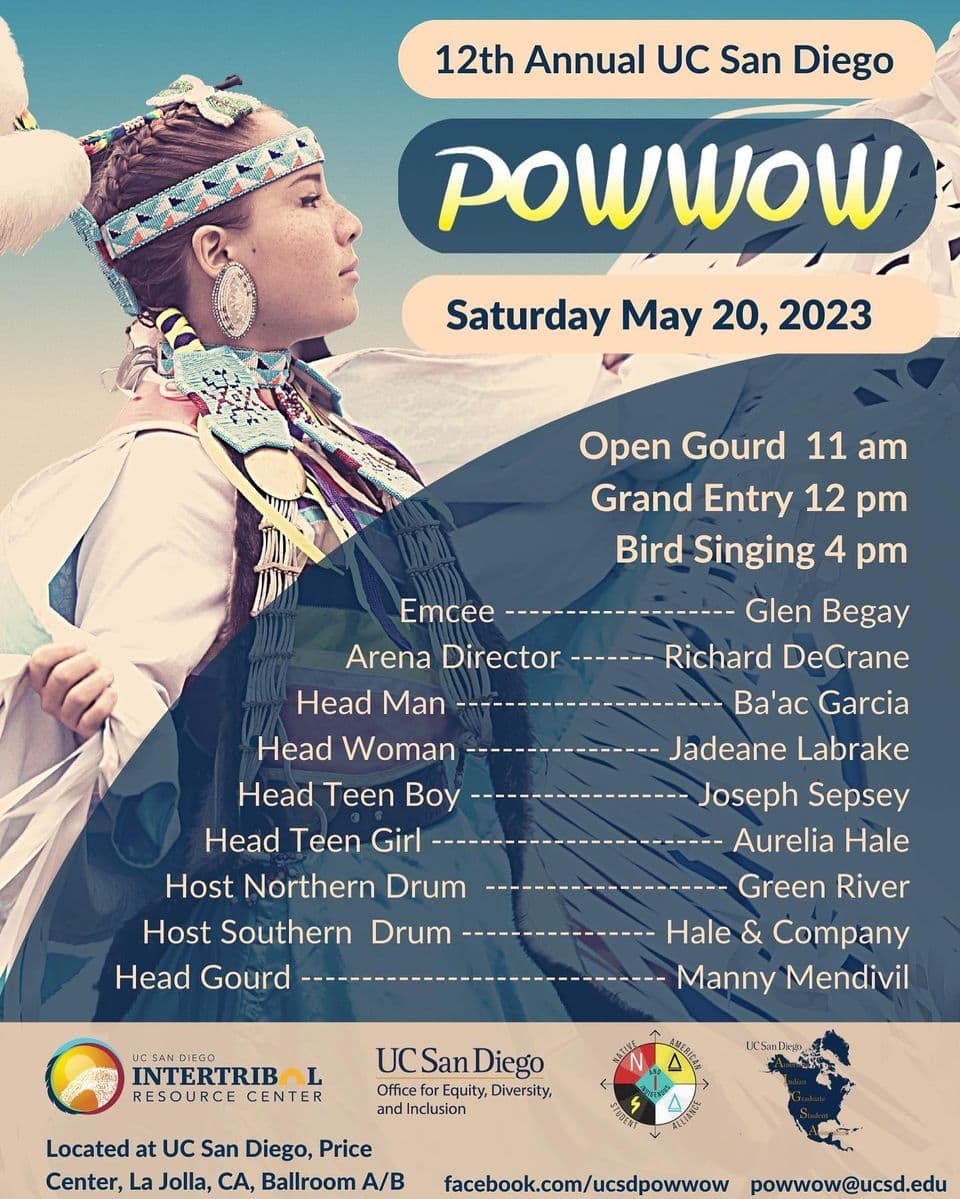 UC San Diego 12th Annual Pow Wow 2023 Pow Wow Calendar