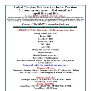 United Cherokee 24th American Indian Pow Wow 2022 **CANCELED**