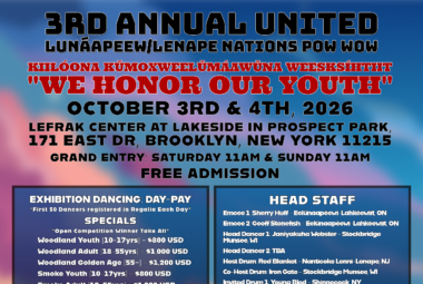 3rd Annual United Lunaápeew/Lenape Nations Pow Wow 2026
