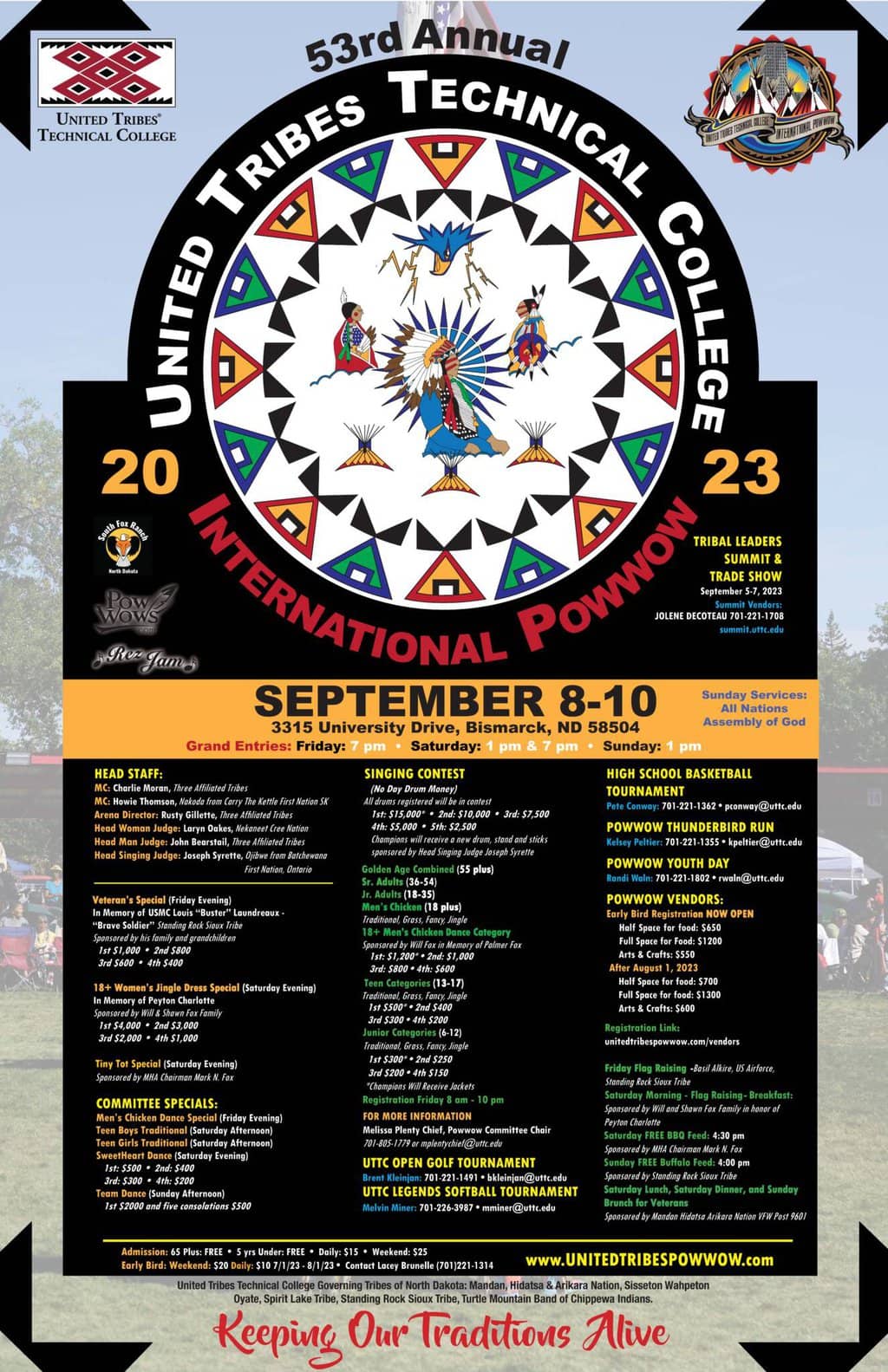 53rd Annual United Tribes Technical College International Pow Wow 2023