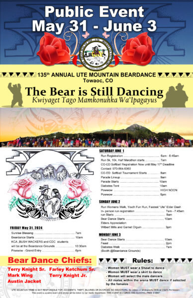 135th Annual Ute Mountain Bear Dance & Pow Wow 2024