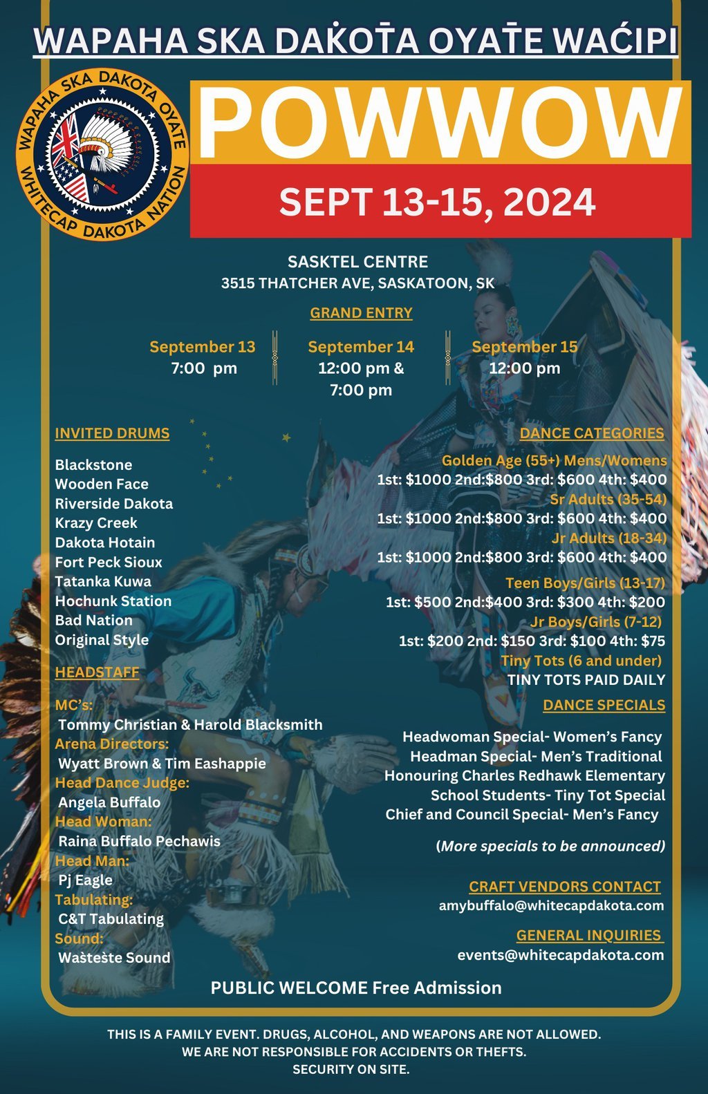 Wapaha Ska Dakota Oyate Wacipi 2024