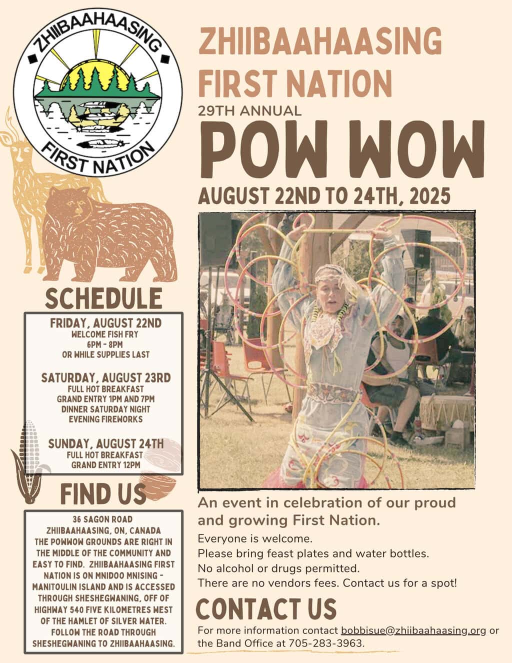 Zhiibaahaasing 29th Annual Pow Wow 2025