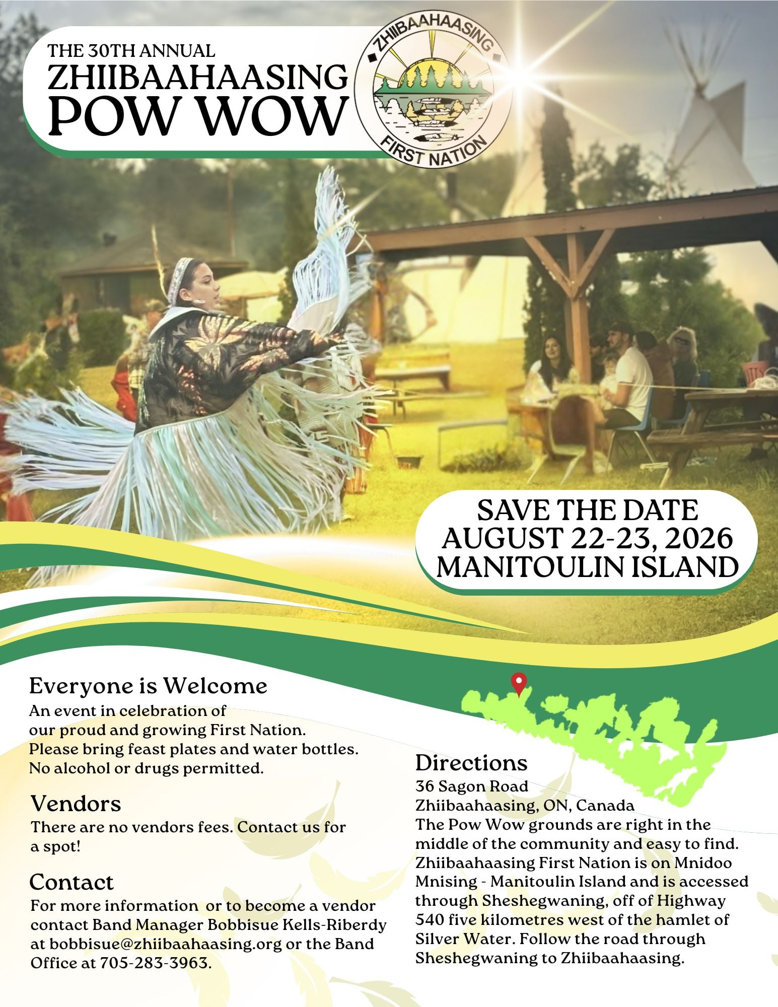 Zhiibaahaasing 30th Annual Pow Wow 2026