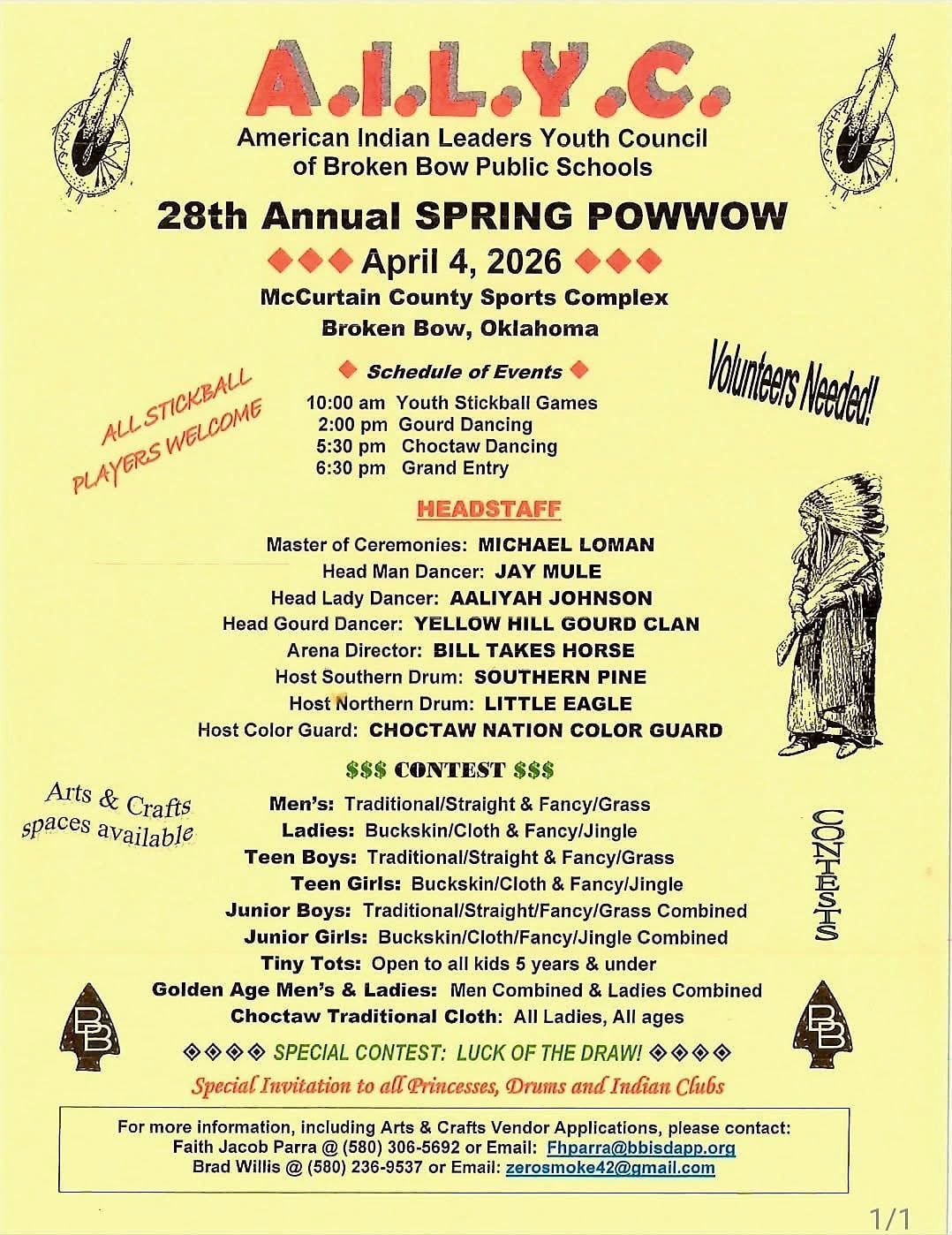 28th Anual A.I.L.Y.C. Spring Pow Wow 2026