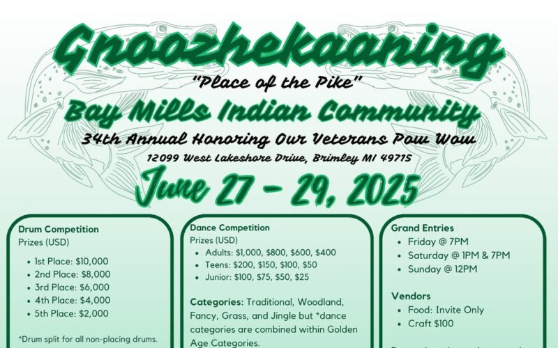 Bay Mills Indian Community 34th Annual Honoring Our Veterans Pow Wow 2025