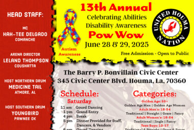 United Houma Nation 13th Annual Celebrating Abilities/Disabilities Awareness Pow Wow 2025