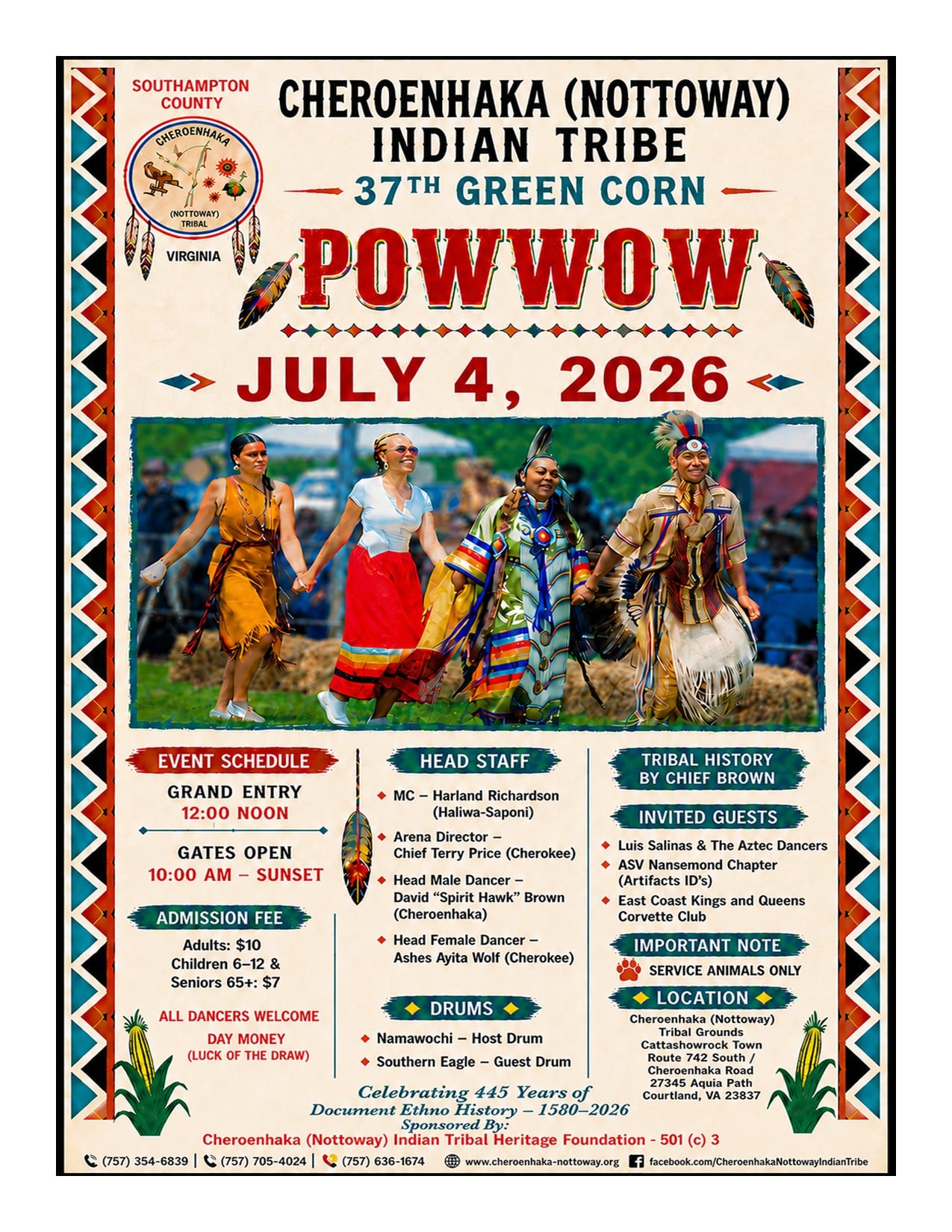 Cheroenhaka (Nottoway) Indian 37th Green Corn Pow Wow 2026