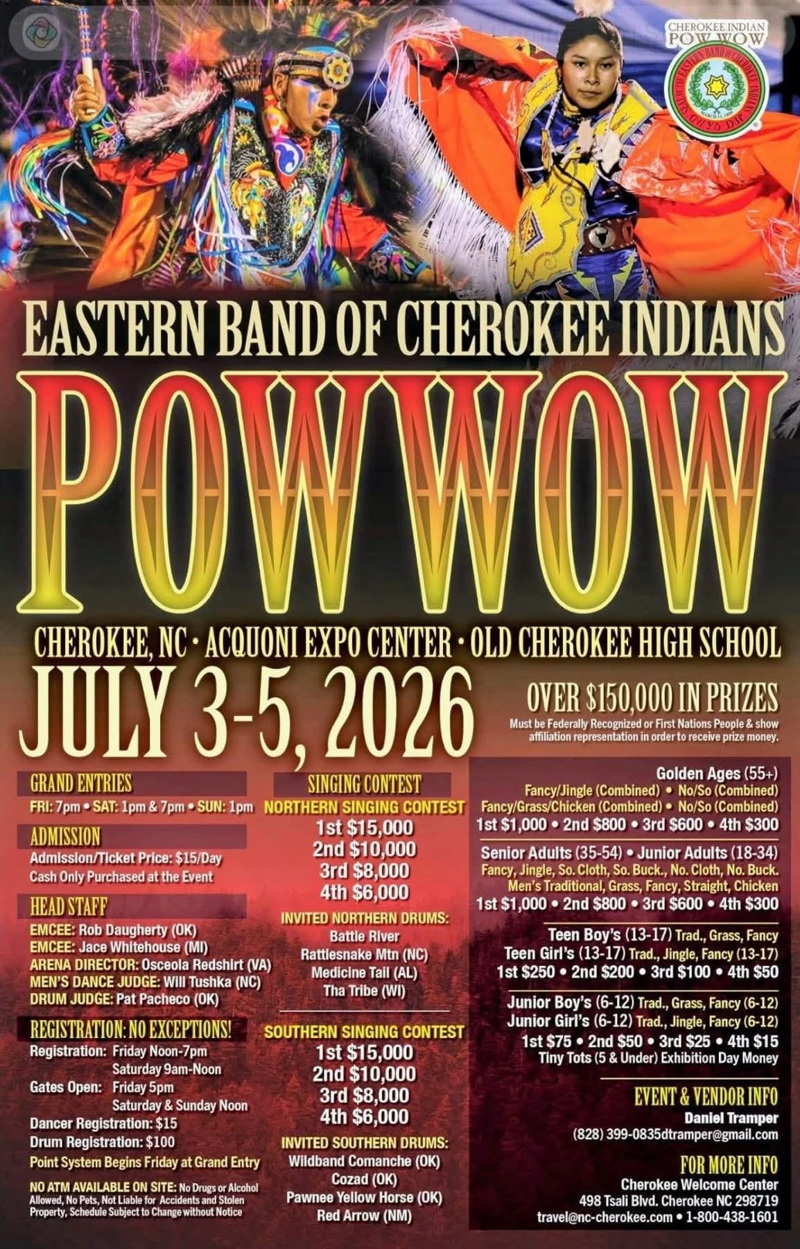 Eastern Band of Cherokee Indians Pow Wow 2026