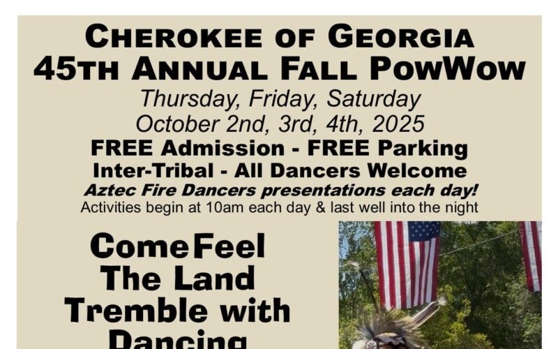 Cherokee of Georgia 45th Annual Fall Pow Wow 2025 – Pow Wow Calendar