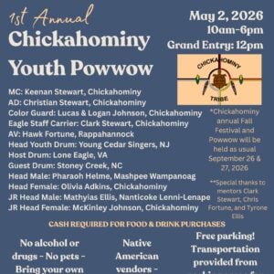 1st Annual Chickahominy Youth Pow Wow 2026
