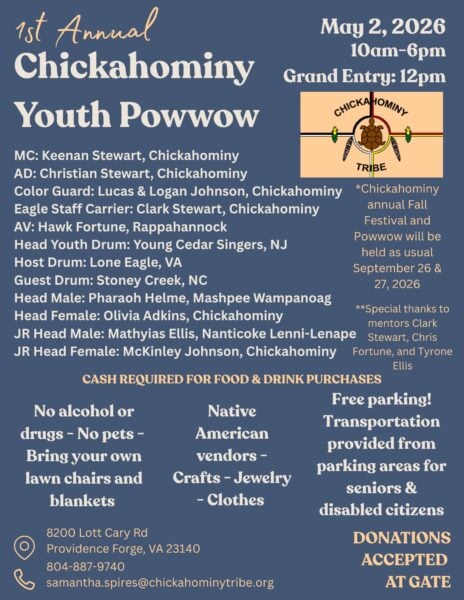 1st Annual Chickahominy Youth Pow Wow 2026