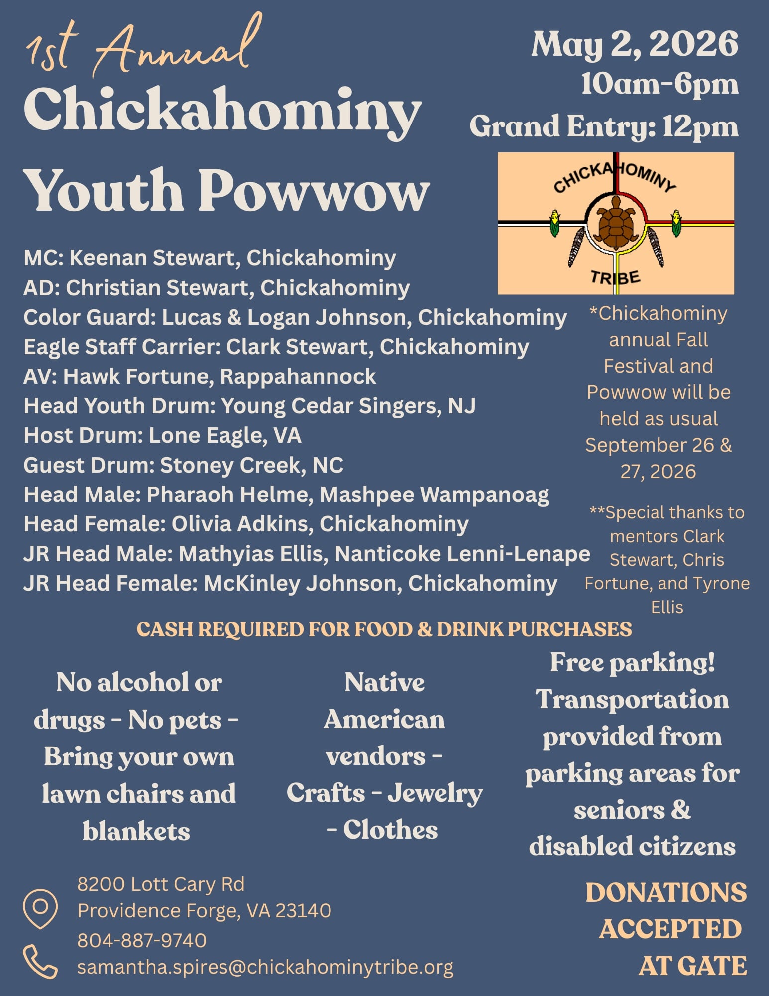 1st Annual Chickahominy Youth Pow Wow 2026