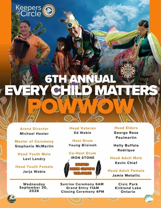 6th Annual Every Child Matters Pow Wow (Ontario) 2026