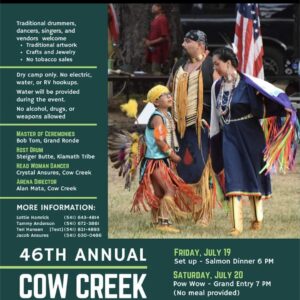 46th Annual Cow Creek Tribal Pow Wow 2024