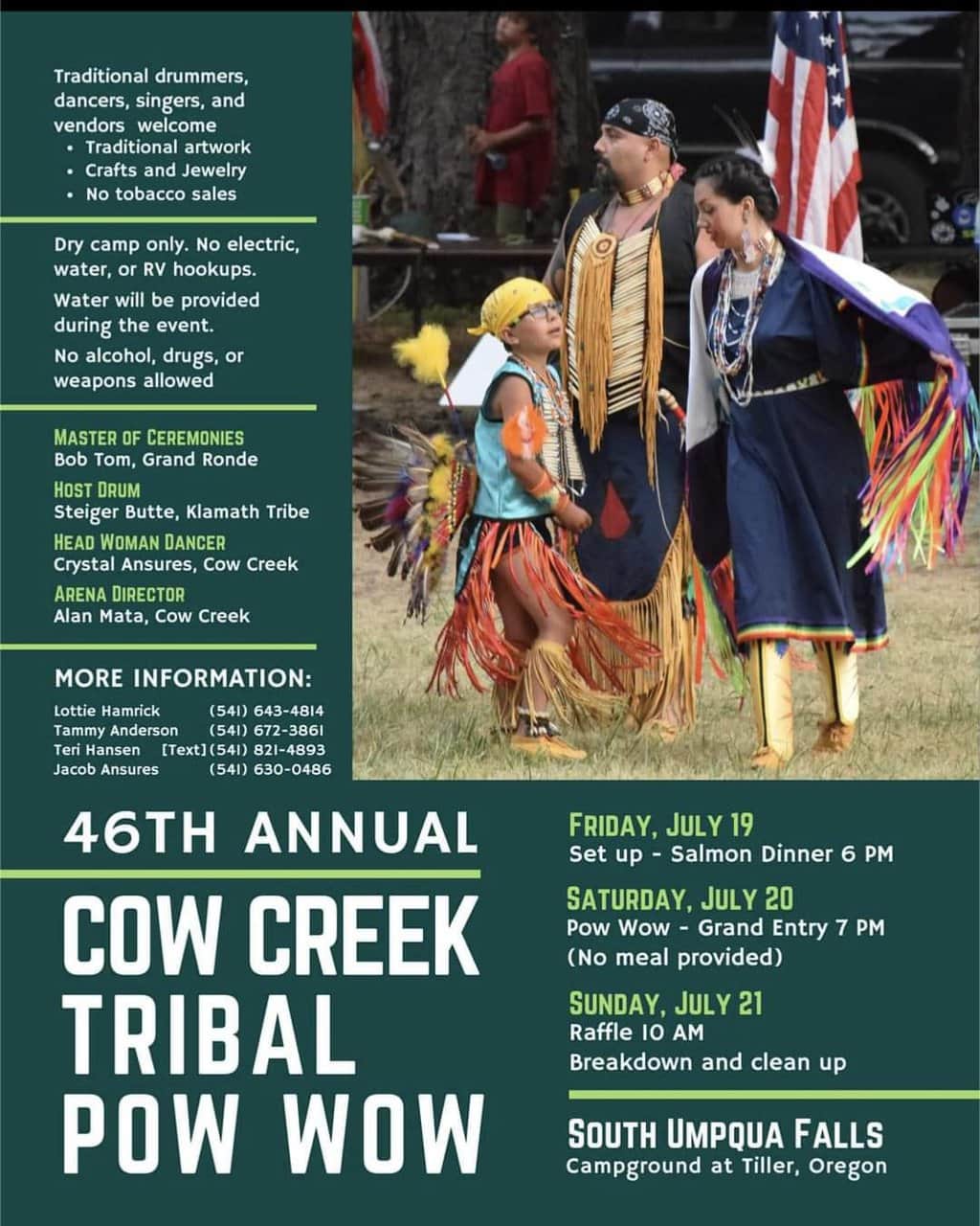 46th Annual Cow Creek Tribal Pow Wow 2024 Pow Wow Calendar