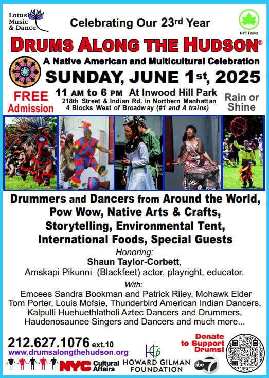 Drums Along the Hudson: A Native American Festival and Multicultural Celebration 2025